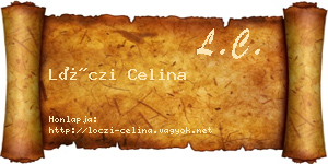 Lóczi Celina névjegykártya
